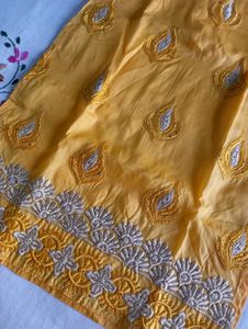Beautiful Yellow Embroidered Kurta