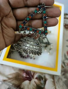Oxidised Heavy Jhumka