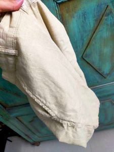 Khaki linen Cargo Shorts h&amp;m