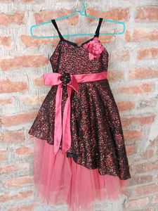 Sparkly Pink & Black Party Dress
