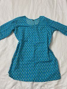 Blue Printed Kurta