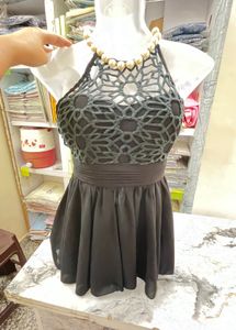 cute black party top