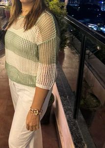 Chic Striped Knit Sweater