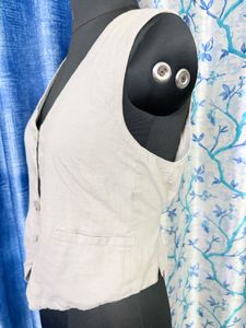 Women's V-Neck Button-Up Vest