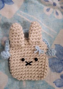 Cute Crochet Bunny Airpod case