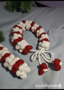 Boho Red &amp; White Beaded Bracelets hind Gajra