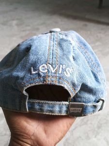 Levi's Denim Distressed Baseball Cap
