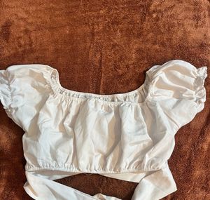 White Crop Top