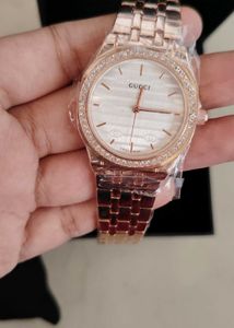 Gucci Rose Gold Watch with Crystals