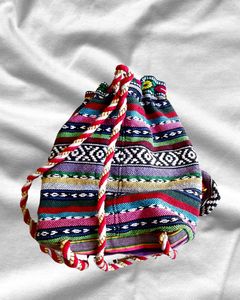 Boho Tribal Print Drawstring Pouch