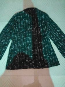Tweed Blazer with Gold Details