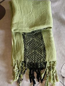 Light Green Dupatta with Tassels