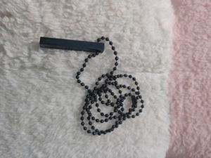 Letter V Pendant  &amp; black minimal necklac