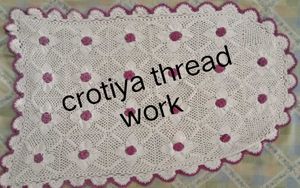 Crocheted sofa back cover set