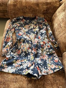 Floral Print Long Sleeve Dress