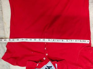 Red Tommy Hilfiger Polo Shirt