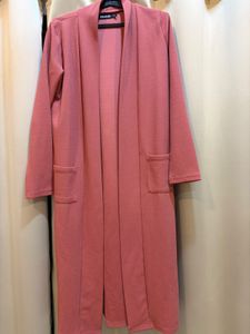 Dusty Rose Longline Cardigan