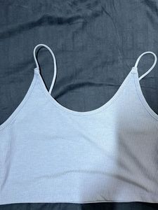 Lavender Ribbed Crop Tank Top
