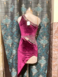 women velvet party dress