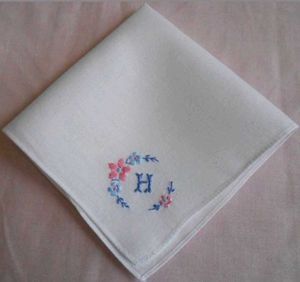 Embroidered Handkerchief Lovers Names