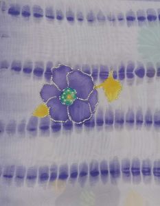 Floral Lavender saree