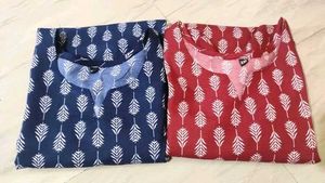 Stylish Printed short kurty 😍 (Set of 2) 💙❤️