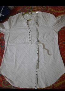 Chic White Printed Kurti Top