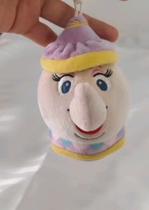 Cute Plush Mrs. Potts Keychain