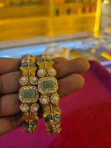 Ethnic Multicolor Gemstone Embellished Kangan
