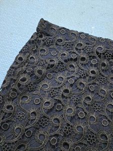Elegant Navy Lace Skirt