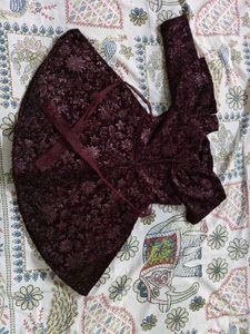 Sparkling Maroon Ethnic Gown