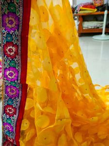 Vibrant Yellow &amp; Red Lehenga Choli Set