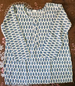 Elegant Blue Printed Kurta