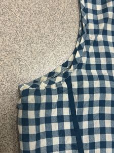 Chic Gingham Peplum Top