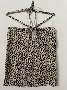 Floral Tie Up Mini Skirt