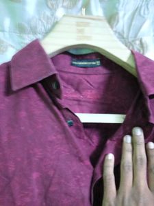 Burgundy Button-Down Shirt