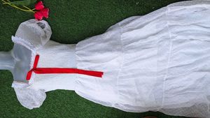 Whimsy white bow cottage core lolita dress