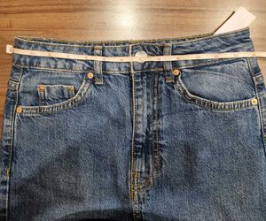 STRADIVARIUS FRONT SLIT DENIM SKIRT 26"