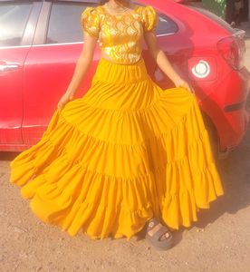 frill skirt with corset top