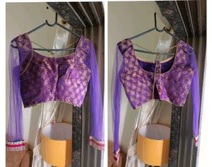 Purple Embroidered Lehenga Choli Set