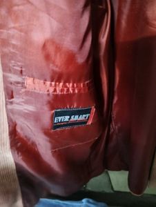 Stylish Men's Orange Corduroy Jacket