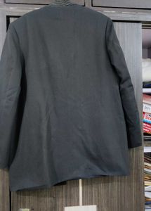 Men's Grey Embroidered Jacket with koti