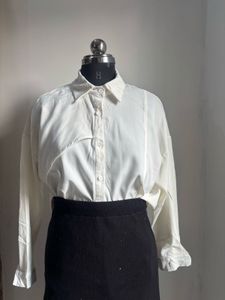 Chic White Collared Shirt
