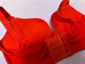 Red Bra with Embroidery
