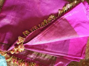 Vibrant Pink Silk Saree
