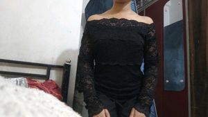 Black Lace Off-Shoulder Top