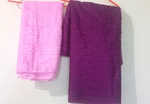 Pack of 2 neted fabric (saree)