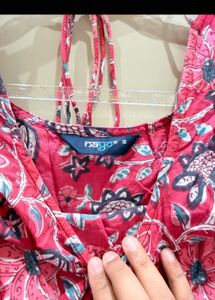 Vibrant Floral Print Ethnic Gown