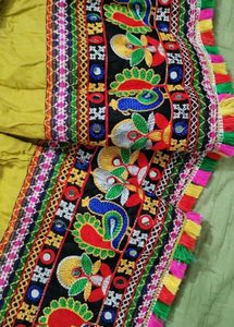 Vibrant Yellow Embroidered Skirt