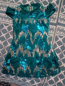 Beautiful Party Wear Sequence One Piece Dress